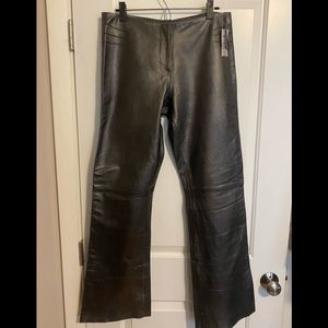 NWT Y2K Cache Leather Bootcut Pants